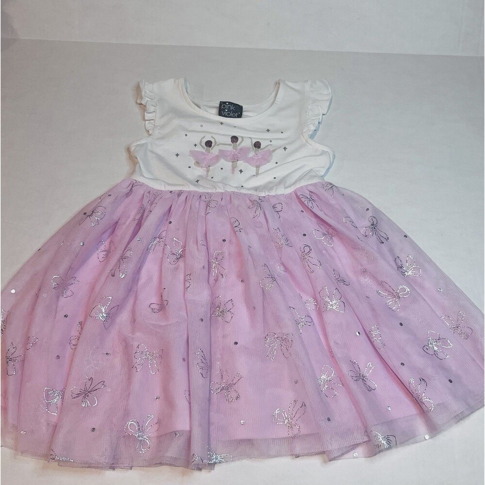 Pink and Violet unicorn dress Size 6x